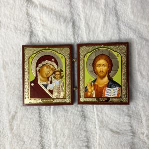 folding icon of mary and jesus