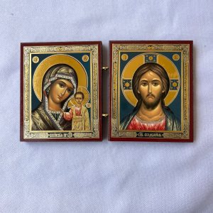 folding icon of mary and jesus